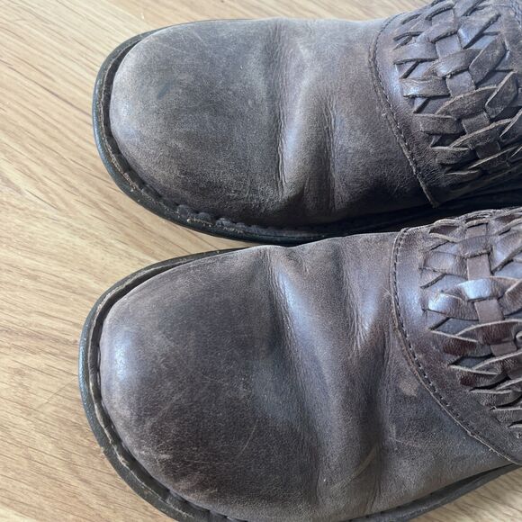 UGG Anila Women's 8 Braided Slip On Shoes/Clogs Brown Leather Lined 1005427 - Picture 4 of 12